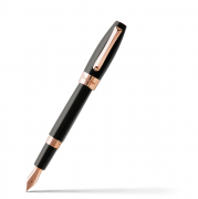 Перьевая ручка Montegrappa Fortuna Black Resin Rose Gold PVD Fountain pen