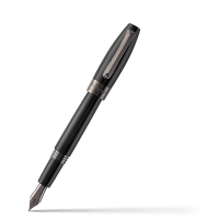 Перьевая ручка Montegrappa Fortuna Black Resin Ruthenium PVD Fountain pen