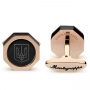 Запонки Montegrappa NeroUno Ukraine Rose Gold PVD, Onyx Inlay