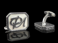 Золотые запонки с инициалами "ФЛ"