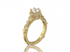 Кольцо “Габриэлла” из золота с фианитами