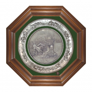 Коллаж "Охота на оленя с собаками"