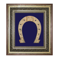 Коллаж 'Подкова' на синем фоне