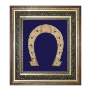 Коллаж 'Подкова' на синем фоне