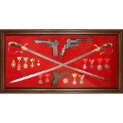 Коллаж "Оружие и награды Болгарии, Германии, Австро-Венгрии"