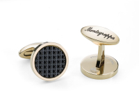 Запонки Montegrappa Clou Cufflinks, IP Yellow Gold & IP Black