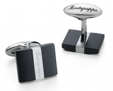 Запонки Montegrappa Rettangolo Cufflinks, IP Black