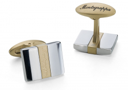 Запонки Montegrappa Rettangolo Cufflinks, IP Yellow Gold & Steel