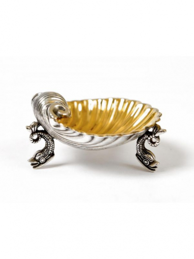 Серебреная икорница Маленькая ракушка