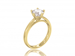 Кольцо “Аделин” из золота с фианитом