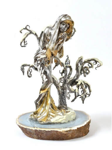 Серебреная Композиция Девушка-Зима