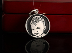 Серебряный кулон "Доченька"