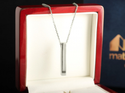 Серебряный кулон "Планка" с индивидуальными символами