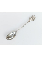 СЕРЕБРЯНАЯ КОФЕЙНАЯ ЛОЖКА "ЭДЕЛЬВЕЙС"