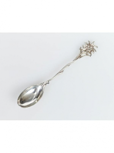СЕРЕБРЯНАЯ КОФЕЙНАЯ ЛОЖКА "ЭДЕЛЬВЕЙС"