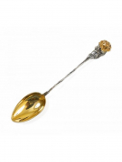 СЕРЕБРЯНАЯ ЧАЙНАЯ ЛОЖКА "РОЗА"