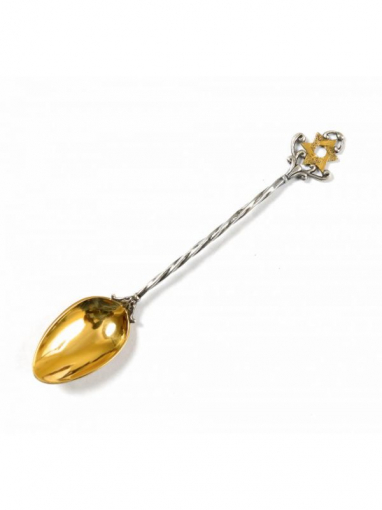 СЕРЕБРЯНАЯ ЧАЙНАЯ ЛОЖКА "ЗВЕЗДА ДАВИДА"