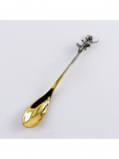 Серебряная  чайная ложечка Русалка