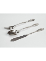 Серебряный Набор для десерта Ажур