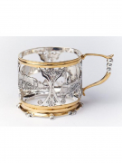 Серебряный Подстаканник Паровозы