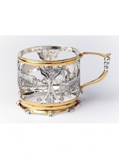 Серебряный Подстаканник Паровозы