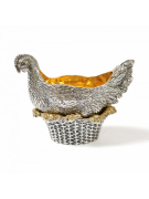 Серебреная Подставка под яйцо Курочка