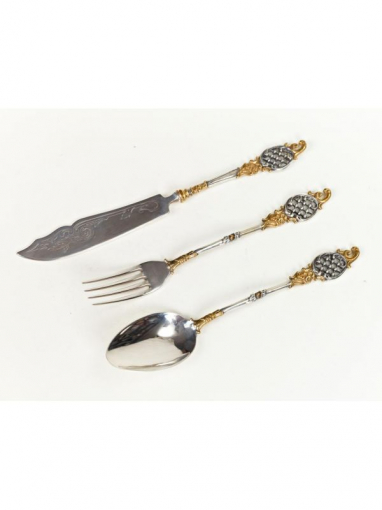 Серебряный Прибор десертный Сетка