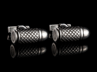 Стильные золотые запонки "Патрон"