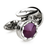 Запонки Montegrappa Parola Stainless steel, Mauve Cufflinks