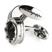 Запонки Montegrappa Parola Stainless Steel, Black Cufflinks