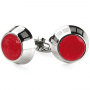 Запонки Montegrappa Miya Stainless steel, Red top Cufflinks