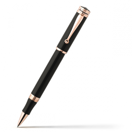 Роллеровая ручка Montegrappa Ducale Black Resin Rose Gold PVD Roller