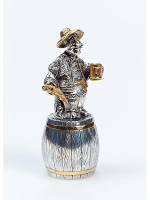 Серебреная Рюмка Рыбак на бочке