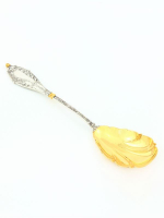 Серебряная салатная ложка Ракушка