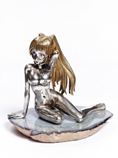 Серебреная Статуэтка Девушка с волосами
