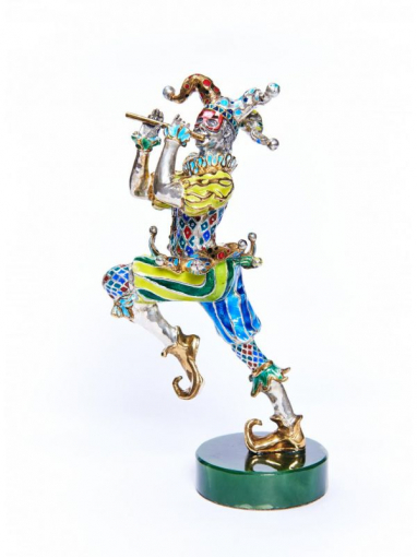 Серебреная Статуэтка Джокер с флейтой