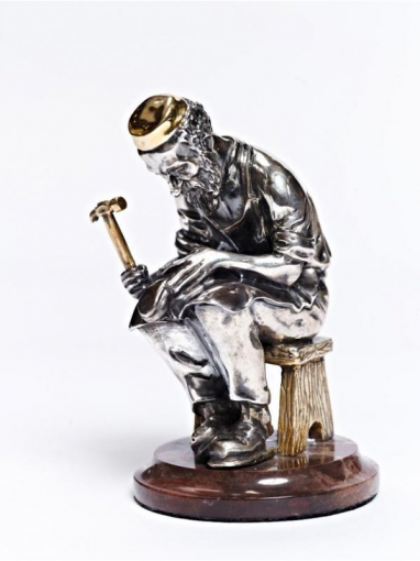Серебреная Статуэтка Еврей-сапожник 496