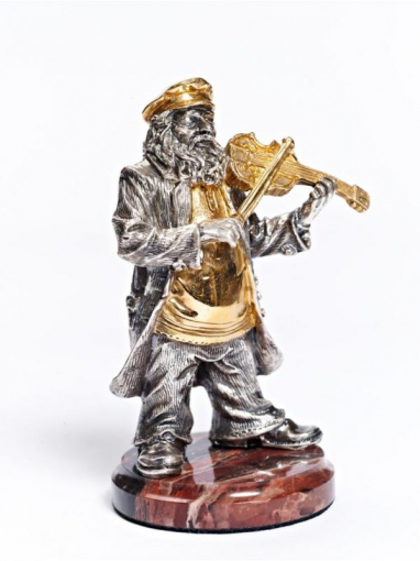 Серебреная Статуэтка Еврей со скрипкой 1347