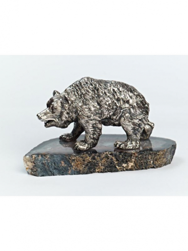 Серебреная Статуэтка Медведь