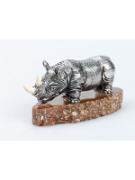 Серебреная Статуэтка Носорог