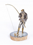Серебреная Статуэтка Рыбак