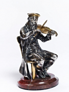 Серебреная Статуэтка Скрипач на стуле