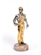 Серебреная Статуэтка Строитель