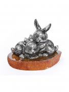 Серебреная Статуэтка Зайцы