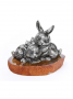 Серебреная Статуэтка Зайцы