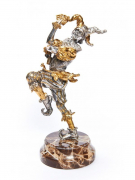 Серебреная Статуэтка Шут с картами