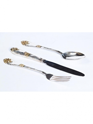 Серебряный Столовый прибор Орхидеи