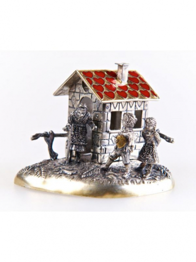 Серебряный Сувенир пряничный домик