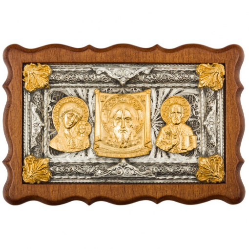 Триптих автомобильный (серебро, золото)