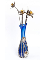 Серебреная Ваза Нарциссы с цветами